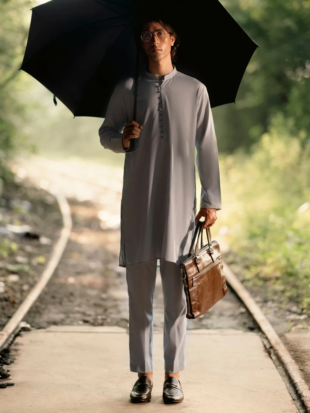 LIGHT BLUE BLENDED KURTA TROUSERS | AL-KT-CD-04-3114 sold by Junaid Jamshed