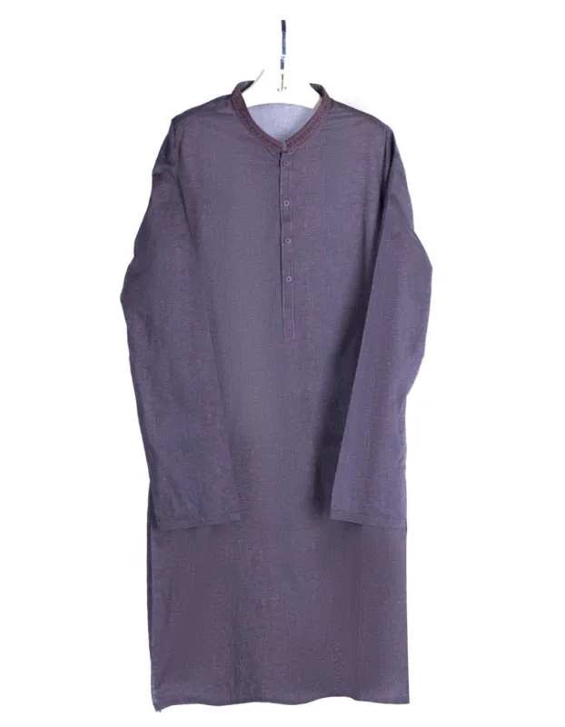 ASH GREY COTTON KURTA | JJK-CD-04-33093 sold by Junaid Jamshed