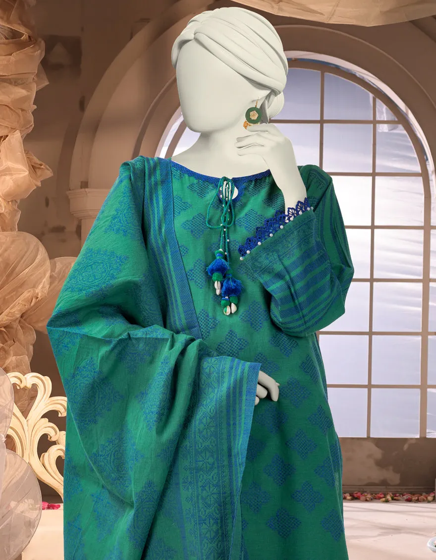 Green Slub 3Pc Unstitched | JJLS-JW-CD-04-1701 sold by Junaid Jamshed product image thumbnail 2