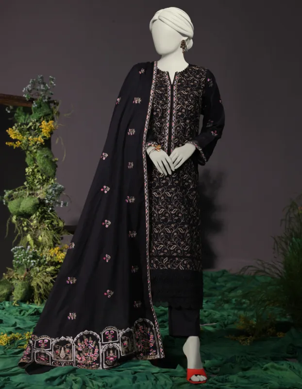 BLACK CAMBRIC 3PC UNSTITCHED | JJLS-JW-CD-04-1751 sold by Junaid Jamshed