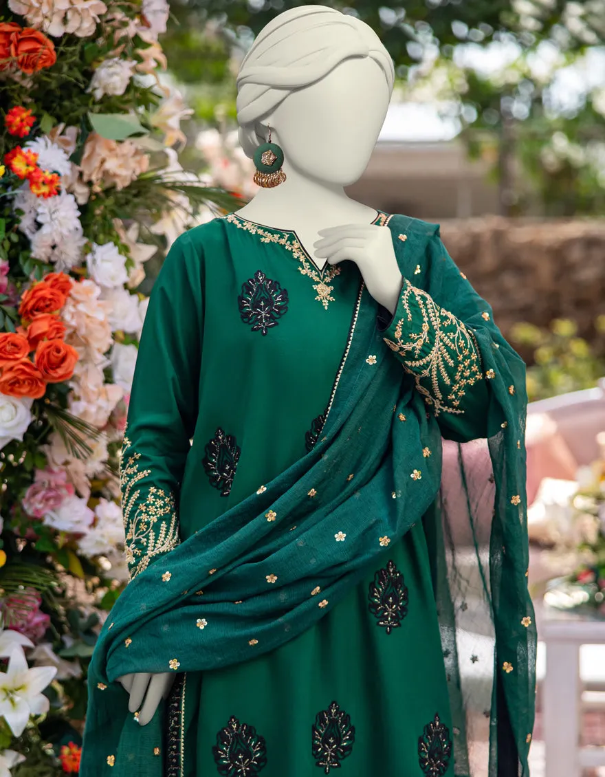 Green Khaddi 3Pc Stitched | JJPW-JPS-CD-04-3943 sold by Junaid Jamshed product image thumbnail 2