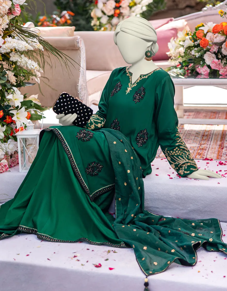 Green Khaddi 3Pc Stitched | JJPW-JPS-CD-04-3943 sold by Junaid Jamshed product image thumbnail 3