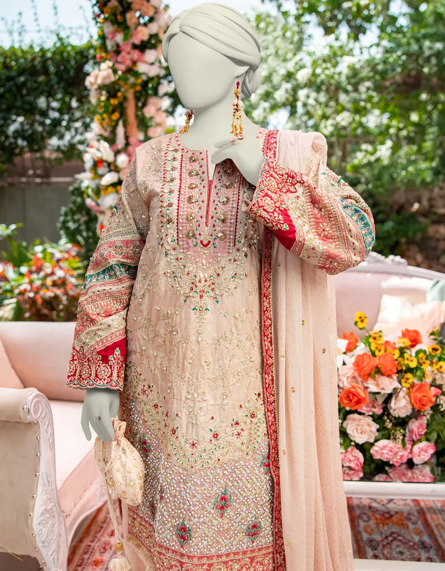 Beige Raw Silk 3Pc Stitched | JJPW-JPS-CD-04-3946 sold by Junaid Jamshed product image thumbnail 3