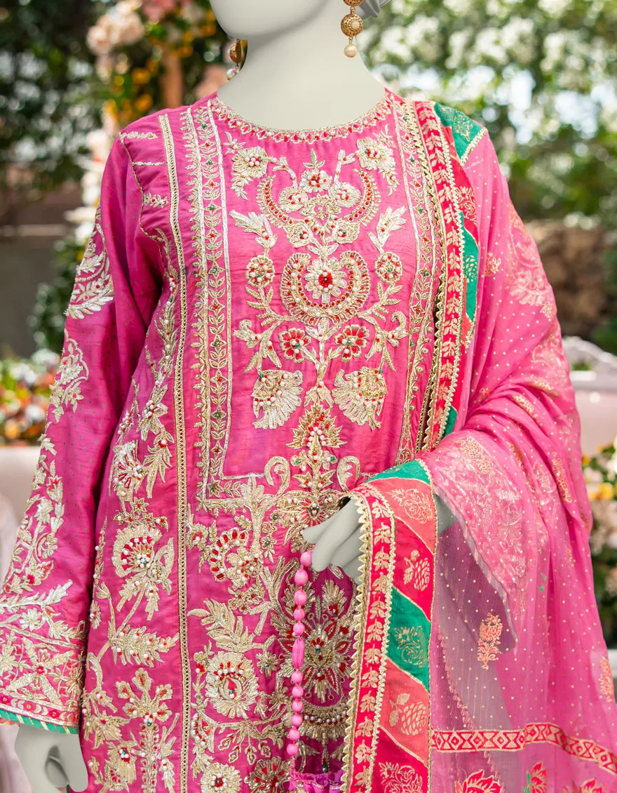 PINK RAW SILK 3PC STITCHED | JJPW-JPS-CD-04-3948 sold by Junaid Jamshed product image thumbnail 3