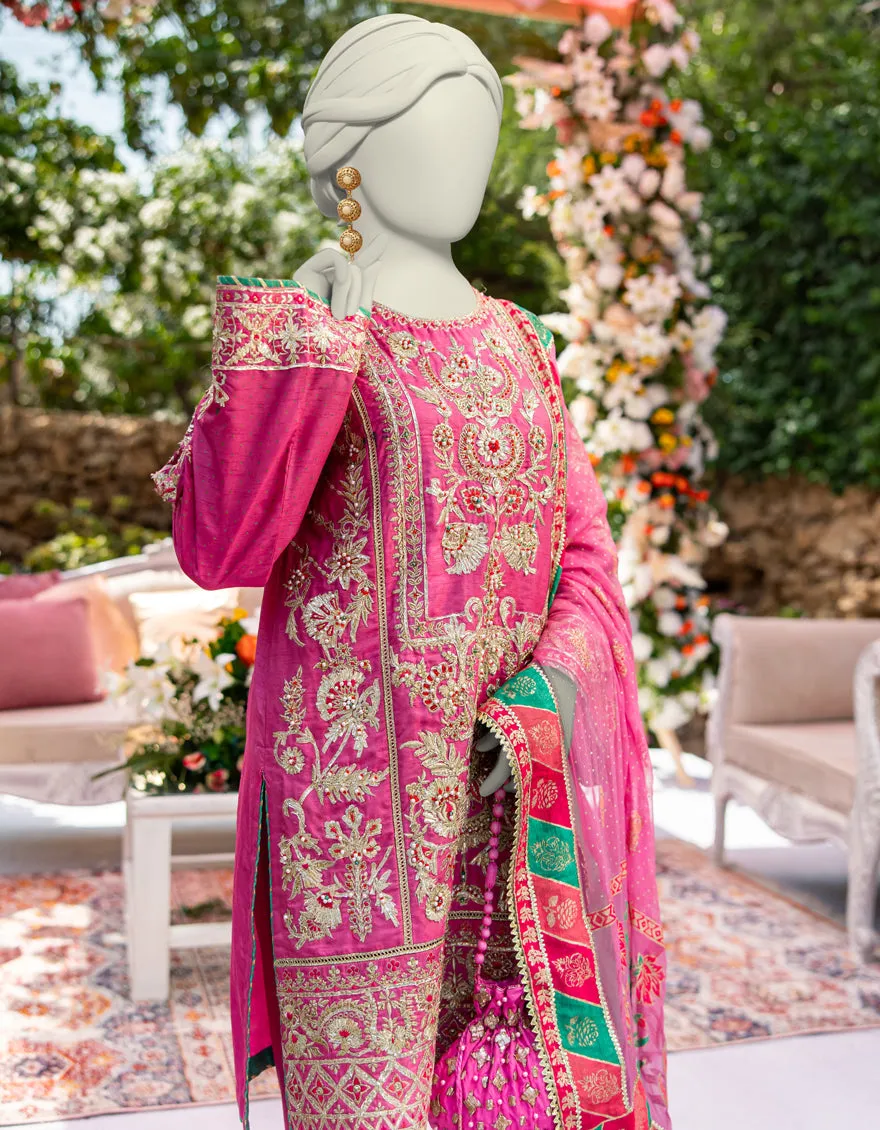 PINK RAW SILK 3PC STITCHED | JJPW-JPS-CD-04-3948 sold by Junaid Jamshed product image thumbnail 2
