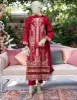 Maroon Raw Silk 3Pc Stitched | JJPW-JPS-CD-04-3952 sold by Junaid Jamshed