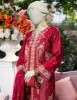 Maroon Raw Silk 3Pc Stitched | JJPW-JPS-CD-04-3952 sold by Junaid Jamshed