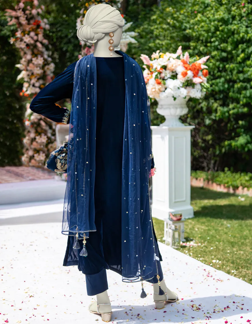 BLUE VELVET 3PC STITCHED | JJPW-JPS-CD-04-3963 sold by Junaid Jamshed product image thumbnail 2