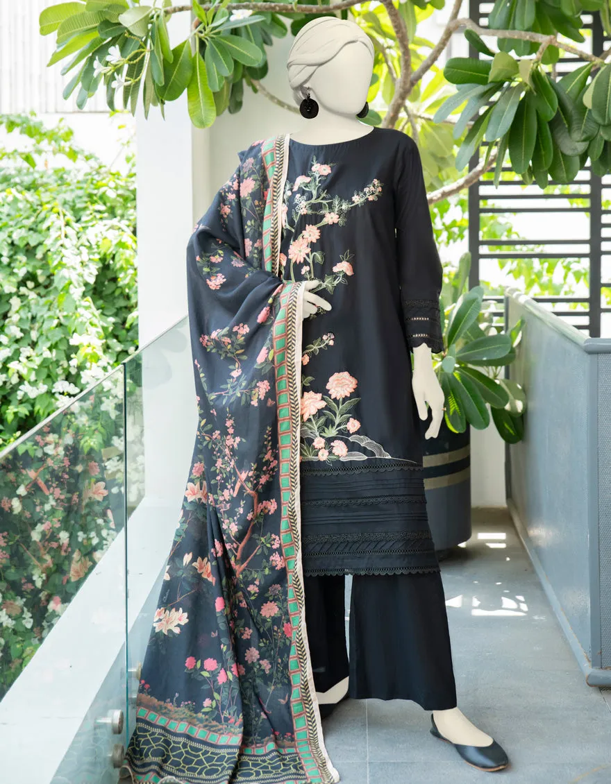 Black Cambric 2Pc Stitched | JJPW-JW2-CD-04-7022 sold by Junaid Jamshed