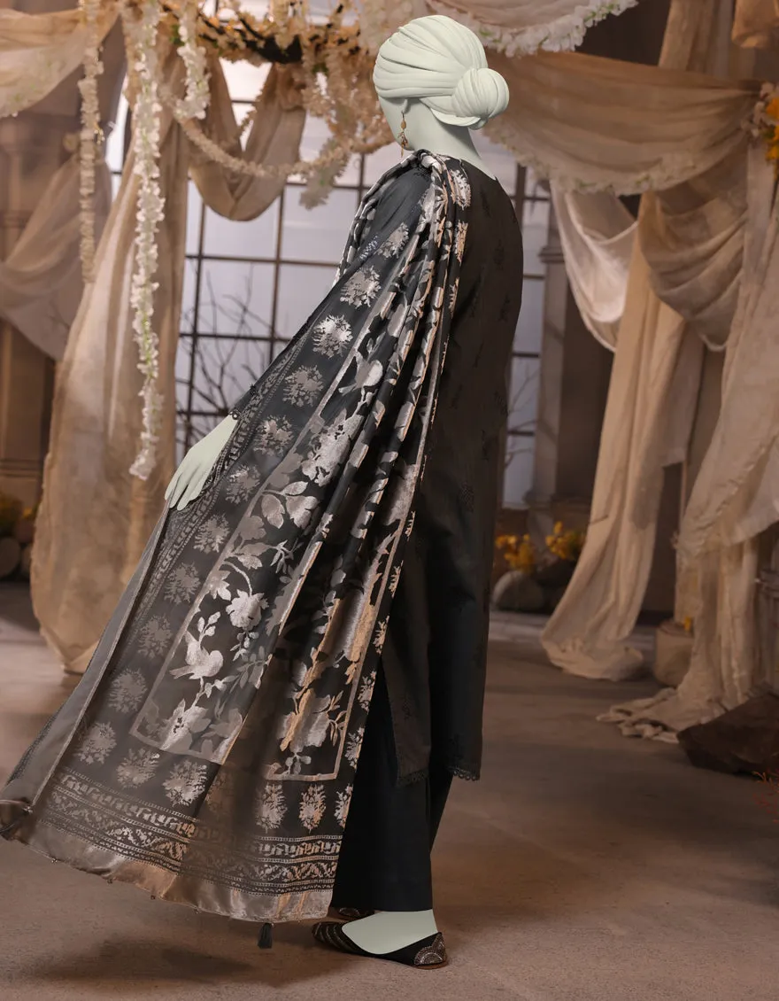 Grey Dyed 3Pc Stitched | JJPW-JW-CD-04-1730 sold by Junaid Jamshed product image thumbnail 2