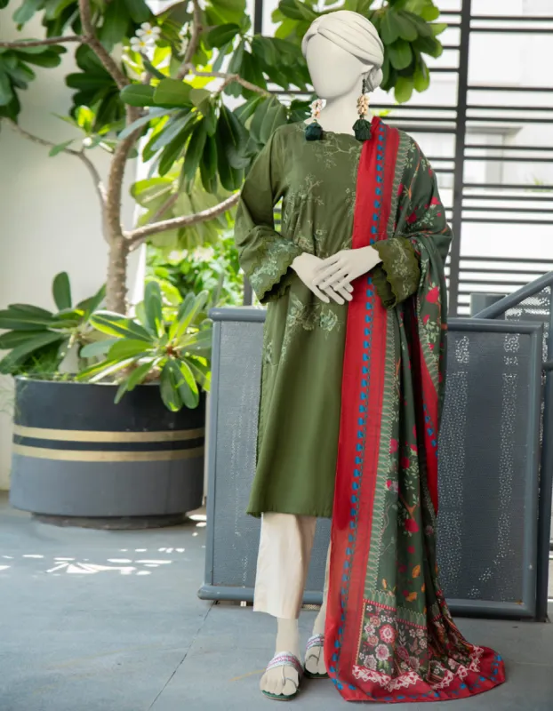 GREEN CAMBRIC 2PC STITCHED | JJPW-JW2-CD-04-7023 sold by Junaid Jamshed