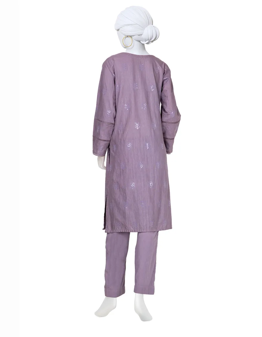 Lilac Dyed 3Pc Stitched | JJPW-JW-CD-04-1731 sold by Junaid Jamshed product image thumbnail 2