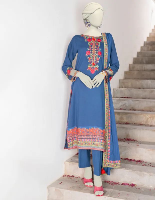 Blue Dobby 3Pc Stitched | JJPW-JW-CD-04-1784 sold by Junaid Jamshed