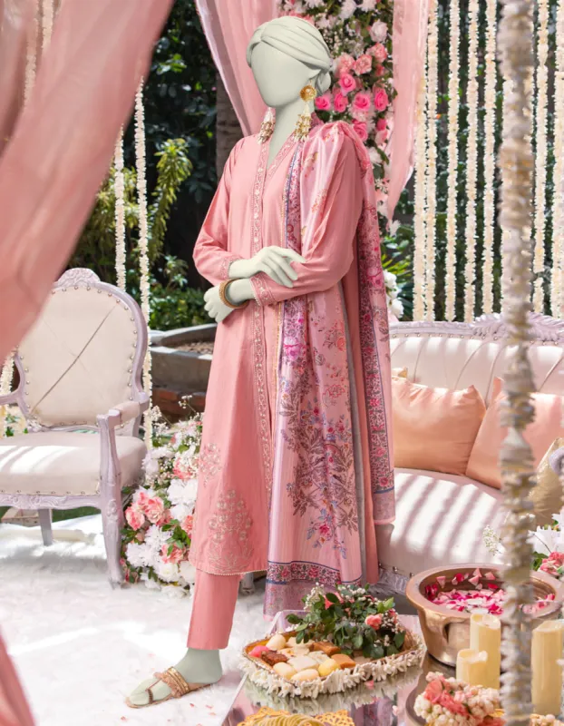 Pink Dobby 3Pc Stitched | JJPW-JW-CD-04-1788 sold by Junaid Jamshed