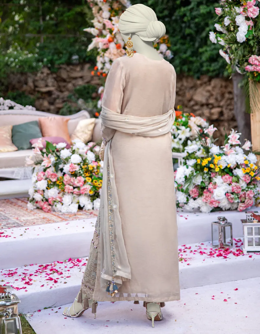 BEIGE NET 3PC UNSTITCHED | JJLS-JFU-CD-04-720 sold by Junaid Jamshed product image thumbnail 2