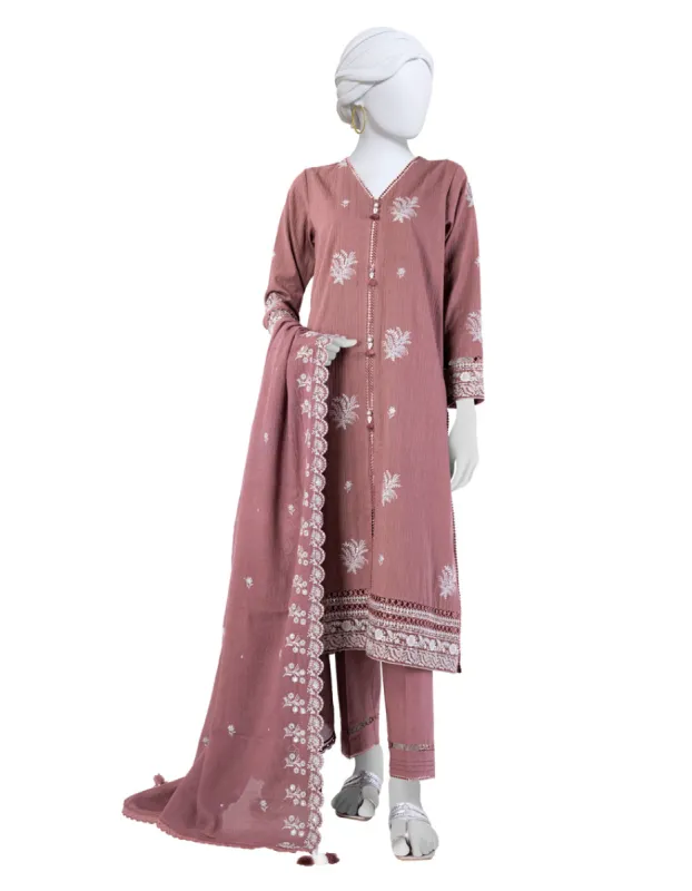 PINK JACQUARD 3PC UNSTITCHED | JJLS-JWU-CD-04-1776 sold by Junaid Jamshed