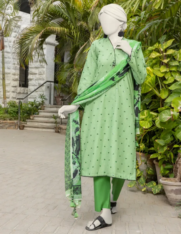 GREEN 3PC UNSTITCHED | JJLS-JPW-CD-04-029 sold by Junaid Jamshed