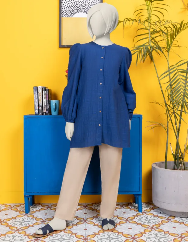 BLUE KHADDAR KURTI | JYGK-JWT-CD-04-4013 sold by Junaid Jamshed