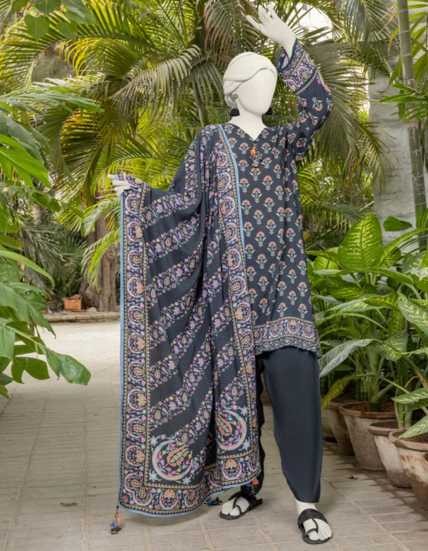 BLACK VISCOSE 3PC UNSTITCHED | JJLS-JPW-CD-04-020 sold by Junaid Jamshed