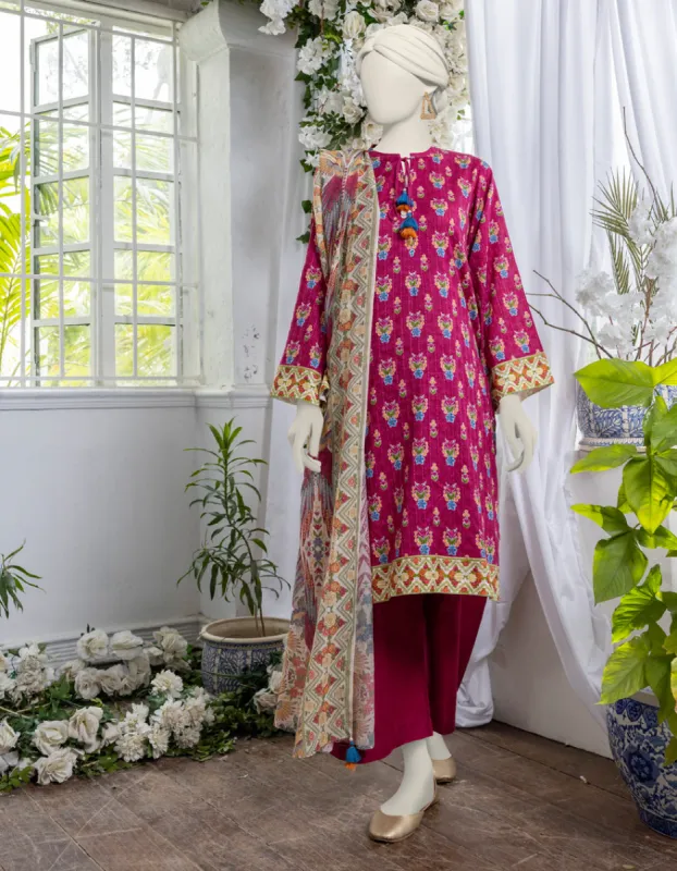 Magenta Dobby 3Pc Unstitched | JJLS-JPW-CD-04-025 sold by Junaid Jamshed