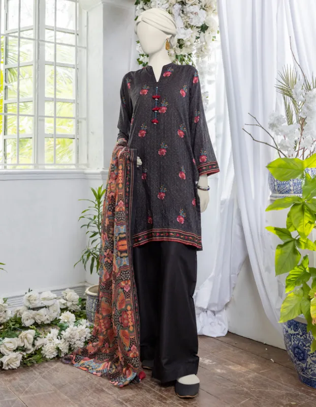 BLACK DOBBY 3PC UNSTITCHED | JJLS-JPW-CD-04-026 sold by Junaid Jamshed