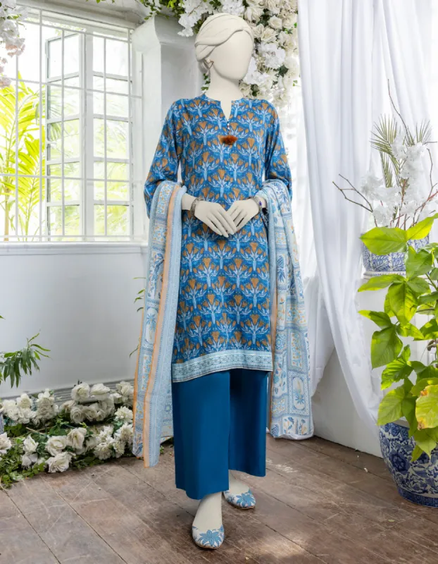 BLUE DOBBY 3PC UNSTITCHED | JJLS-JPW-CD-04-027 sold by Junaid Jamshed