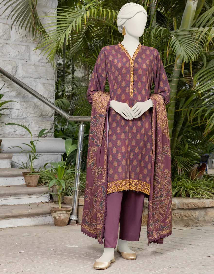 MAROON VISCOSE 3PC UNSTITCHED | JJLS-JPWU-CD-04-047 sold by Junaid Jamshed
