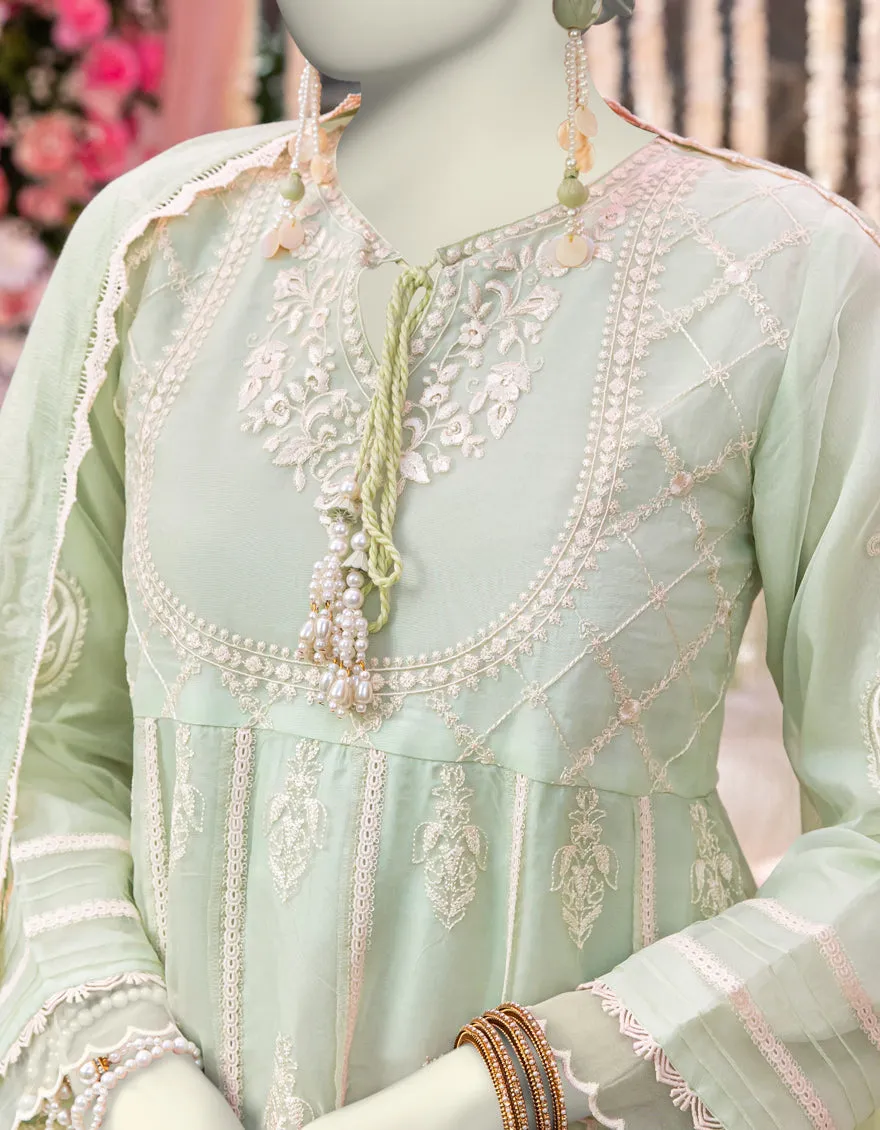GREEN ORGANZA 3PC STITCHED | JJPW-JW-CD-04-1793 sold by Junaid Jamshed product image thumbnail 3