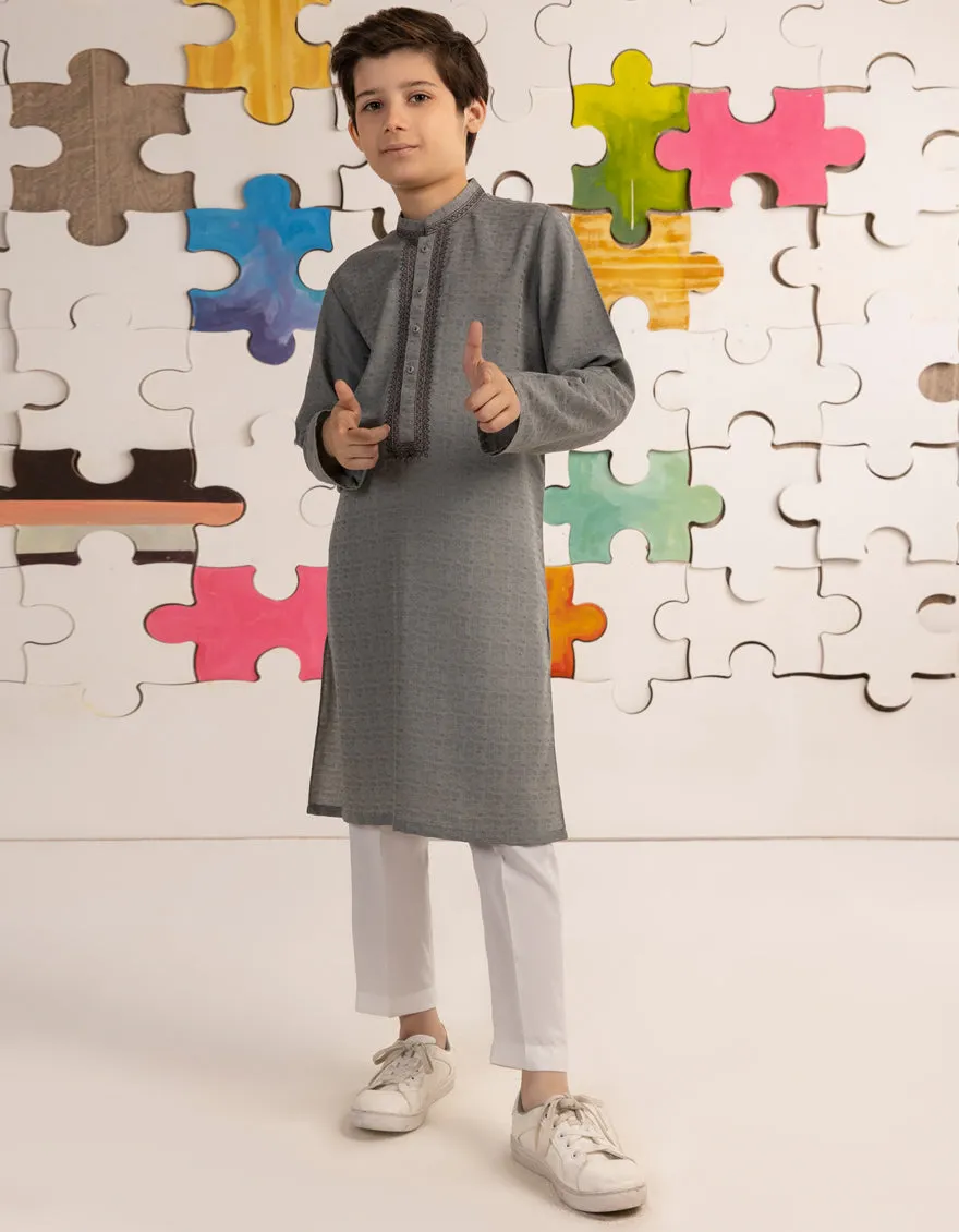 ASH GREY BLENDED KURTA | JCK-CD-04-39171 sold by Junaid Jamshed