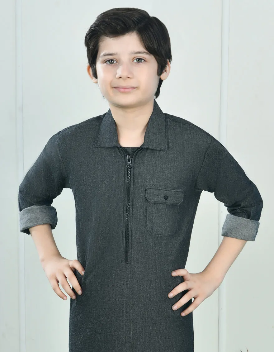 BLACK COTTON KURTA | JCK-CD-04-34699 sold by Junaid Jamshed product image thumbnail 2