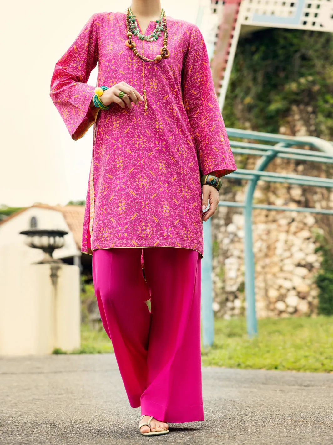 PINK LAWN KURTI | AL-LK-1040/FB-1040A sold by Junaid Jamshed