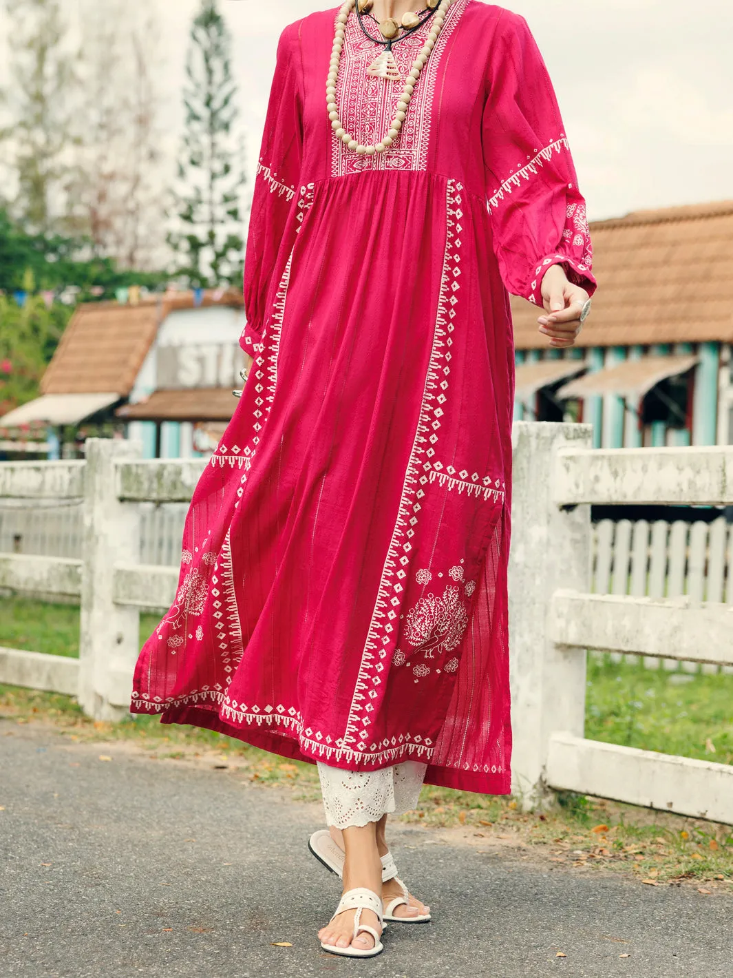 PINK LINO KARA KURTI | AL-LK-1047/FB-1047A sold by Junaid Jamshed product image thumbnail 3