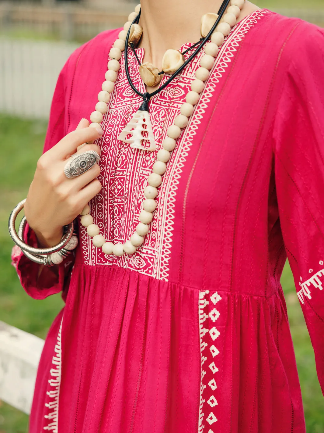 PINK LINO KARA KURTI | AL-LK-1047/FB-1047A sold by Junaid Jamshed product image thumbnail 4