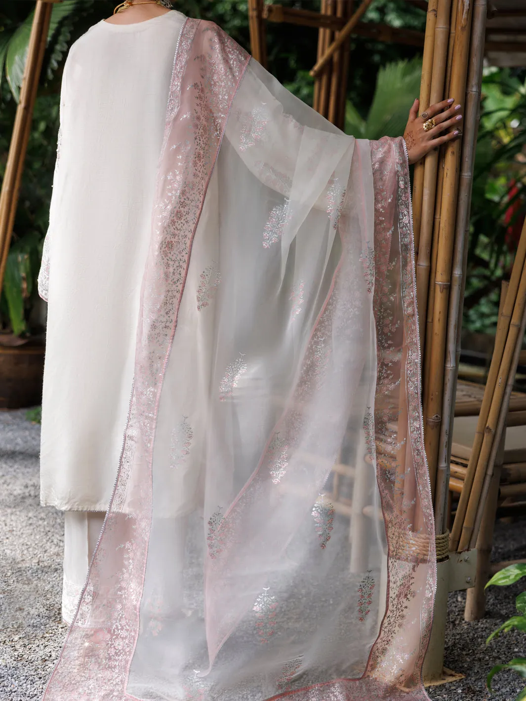 OFF WHITE MAPLE SILK 3PC STITCHED | ALP-3PS-2032/S AM-2329A sold by Junaid Jamshed product image thumbnail 2