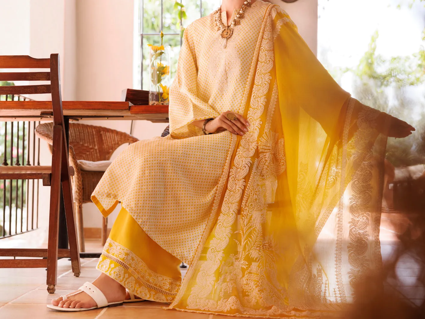 LEMON SQUARE DOBBY 3PC UNSTITCHED | ALP-3PS-2047 FB-2047A sold by Junaid Jamshed product image thumbnail 5