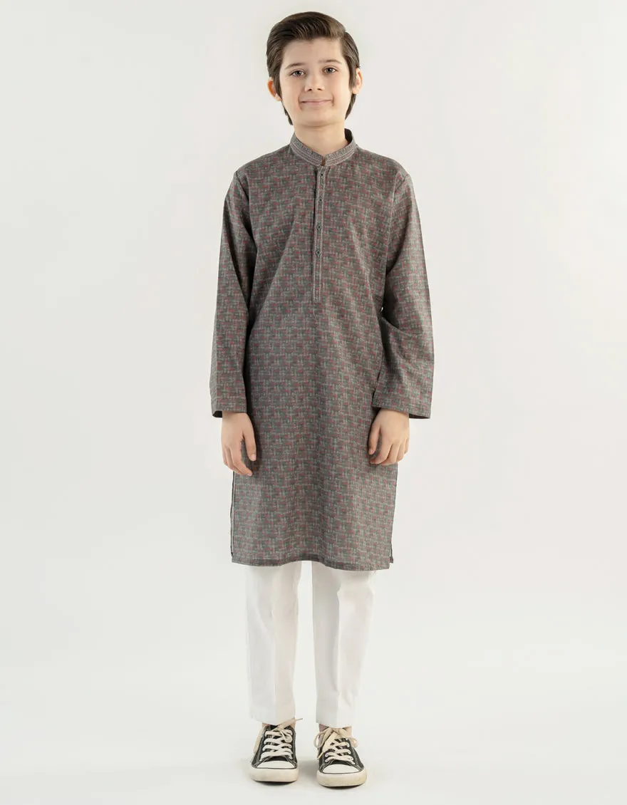 GREY COTTON KURTA | JCK-A-39232/S24/JJ9552-SF sold by Junaid Jamshed