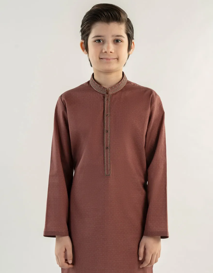 RED COTTON KURTA | JCK-A-39233/S24/JJ9552-SF sold by Junaid Jamshed product image thumbnail 2