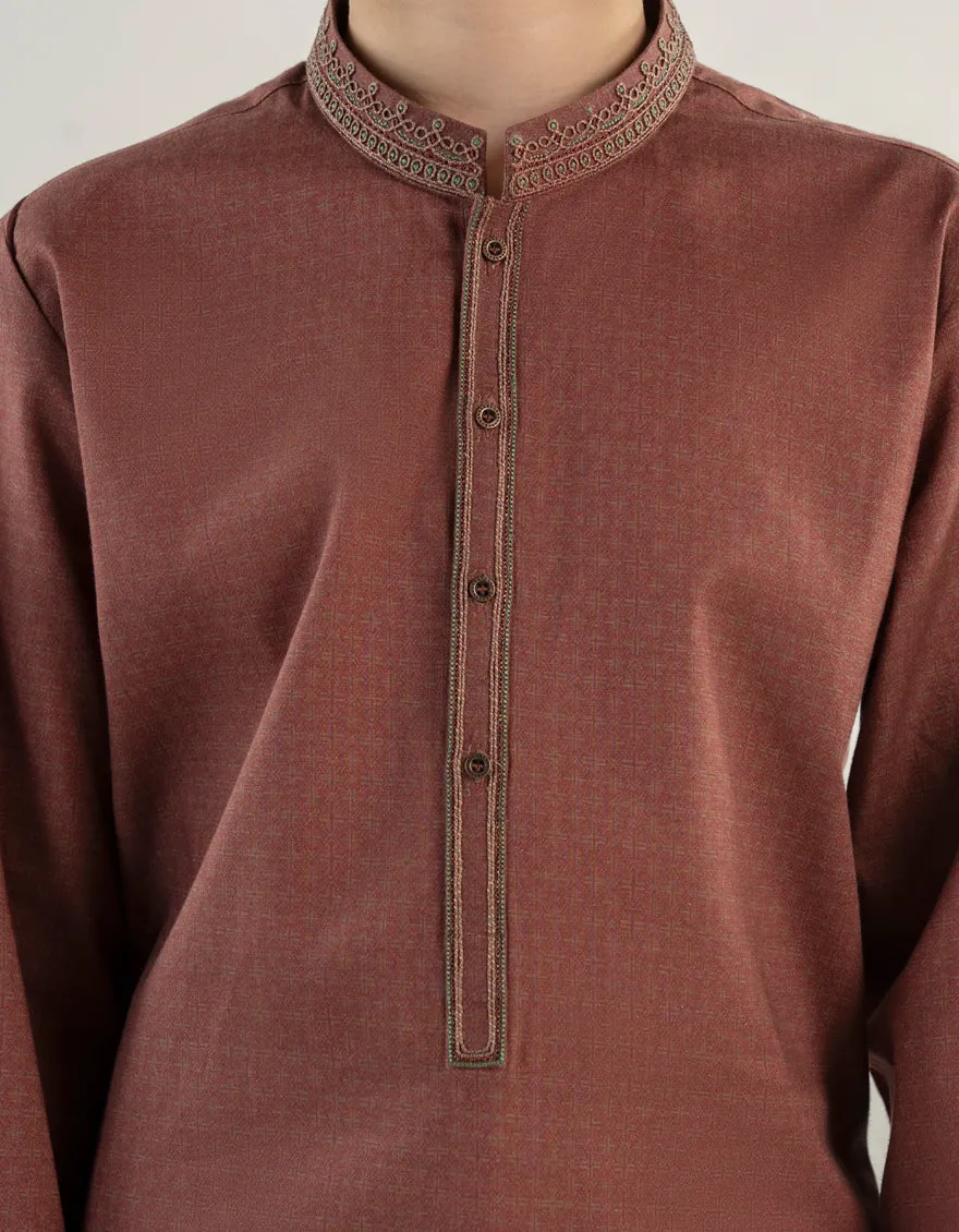 RED COTTON KURTA | JCK-A-39233/S24/JJ9552-SF sold by Junaid Jamshed product image thumbnail 3