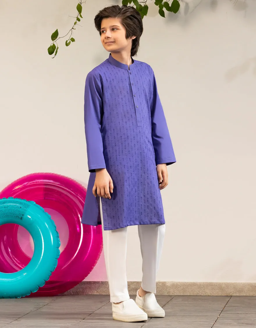 BLUE COTTON KURTA | JCK-A-50021/S25/JJ9552-CL sold by Junaid Jamshed