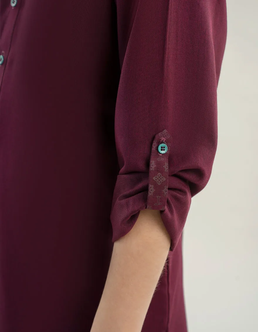 PURPLE BLENDED KURTA TROUSERS | JCKP-A-46499/S24/JJ9617-CL sold by Junaid Jamshed product image thumbnail 3