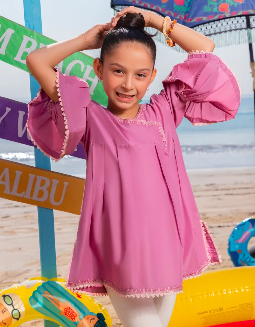 PURPLE LAWN KURTI | JGLK-S-JGS-25-2507 FB/ETHNIC-3 sold by Junaid Jamshed product image thumbnail 4