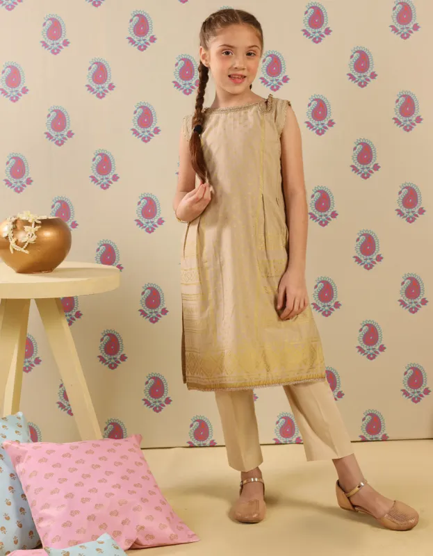 BROWN LAWN KURTI | JGLK-S-JGS-25-2509 FB/SHEEN-1 sold by Junaid Jamshed