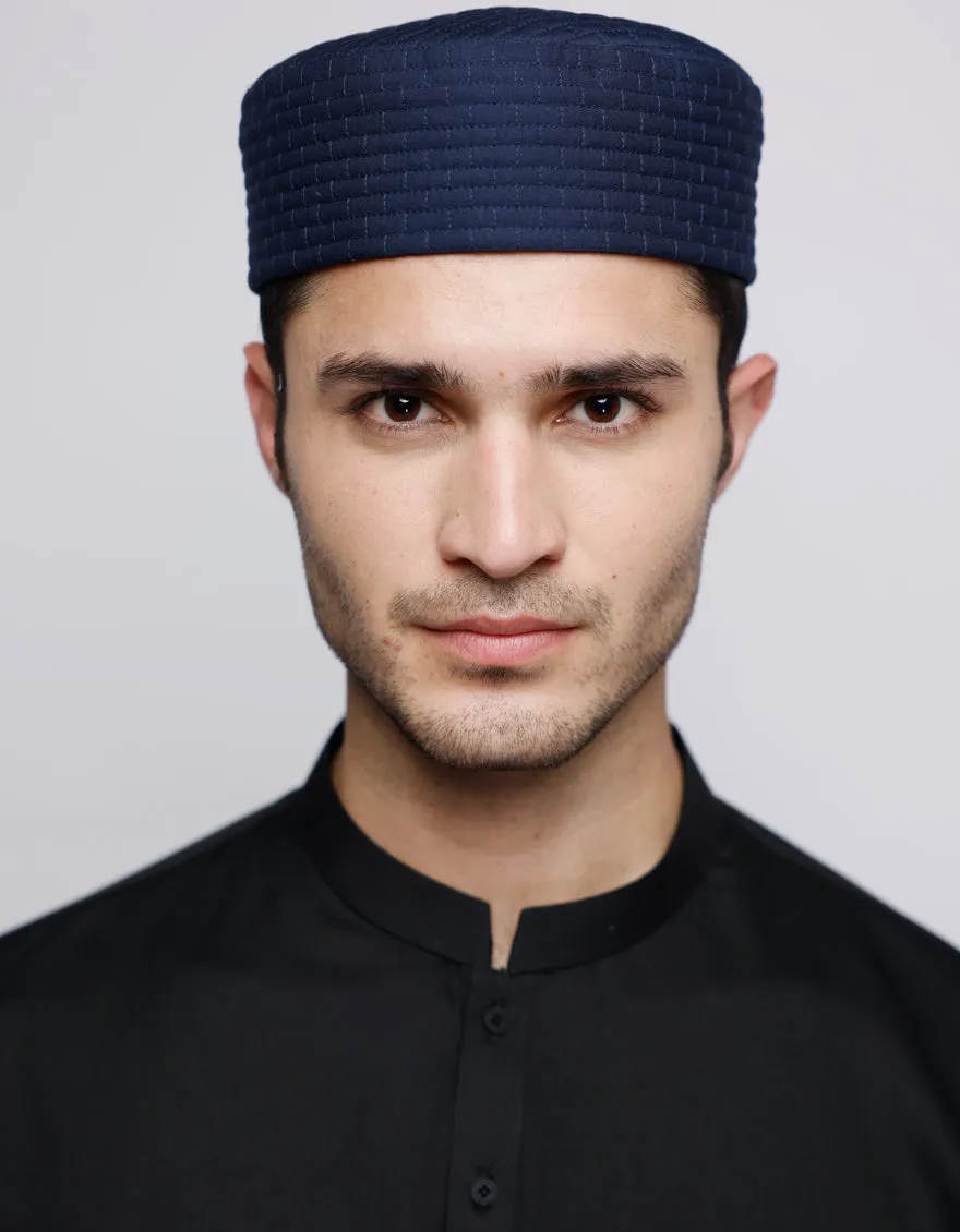 BLUE BLENDED CAP | JJ-CAP-0026-R23/S25/JJ9364 sold by Junaid Jamshed