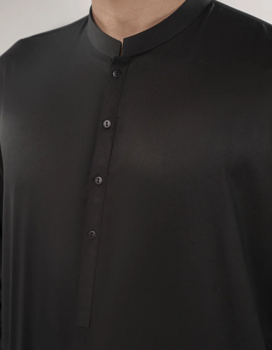 BLACK BLENDED KURTA TROUSERS | JJKP-A-30778-R37-AP/S24/JJ9664-PN sold by Junaid Jamshed product image thumbnail 3