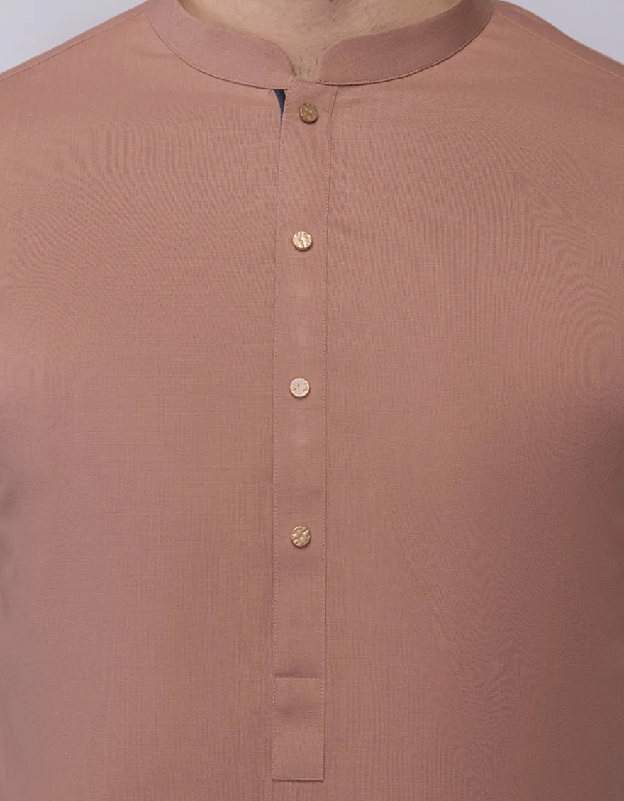 BROWN COTTON KURTA TROUSERS | JJKP-A-33203/S25/JJ9631-CL sold by Junaid Jamshed product image thumbnail 3