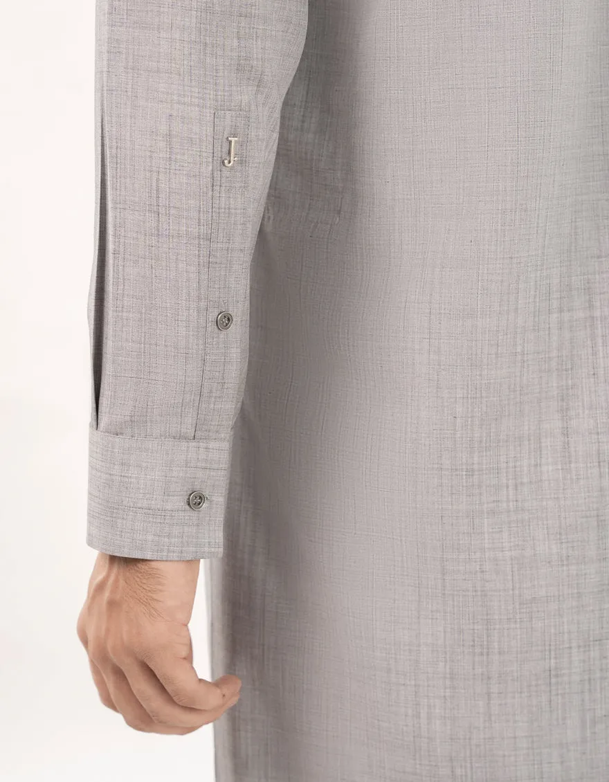 GREY BLENDED KURTA TROUSERS | JJKP-A-46474/S24/JJ9368-CL sold by Junaid Jamshed product image thumbnail 4