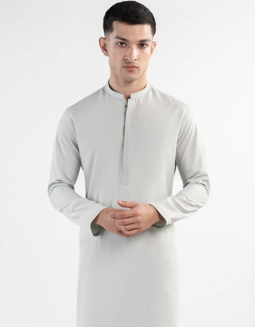 BLUE BLENDED KURTA TROUSERS | JJKP-A-46517/S24/JJ9371-SF sold by Junaid Jamshed product image thumbnail 2