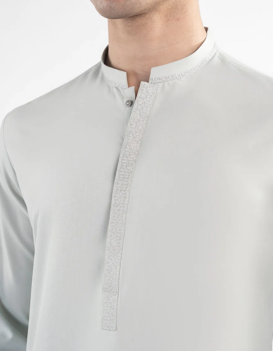 BLUE BLENDED KURTA TROUSERS | JJKP-A-46517/S24/JJ9371-SF sold by Junaid Jamshed product image thumbnail 3