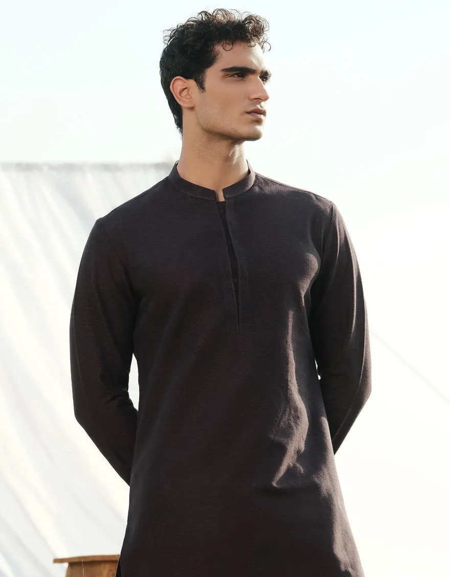 RED COTTON KURTA TROUSERS | JJKP-W-47359/S24/JJ9662-FL sold by Junaid Jamshed product image thumbnail 2