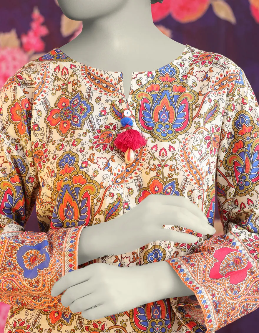 MULTICOLOR LAWN KURTI | JJLK-S-JSS-25-302 FB/ESSENTIALS-02 sold by Junaid Jamshed product image thumbnail 3